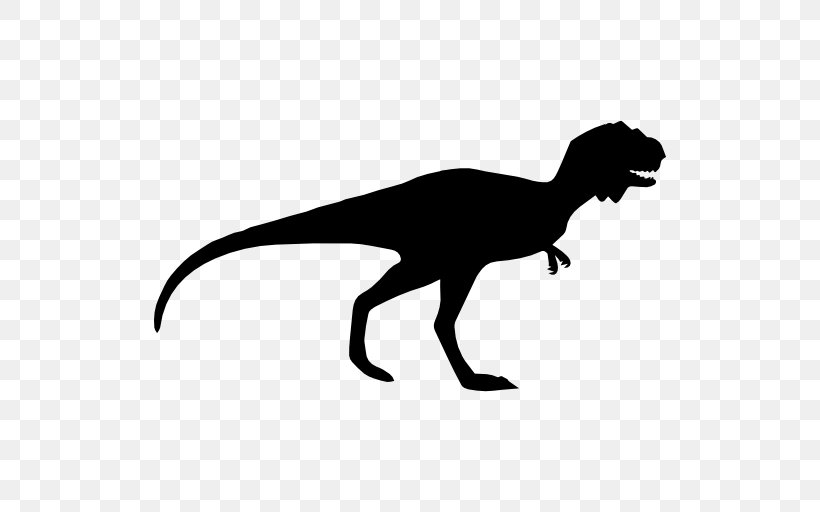 Tyrannosaurus Triceratops Dinosaur Allosaurus Daspletosaurus, PNG, 512x512px, Tyrannosaurus, Alectrosaurus, Allosaurus, Black And White, Camptosaurus Download Free