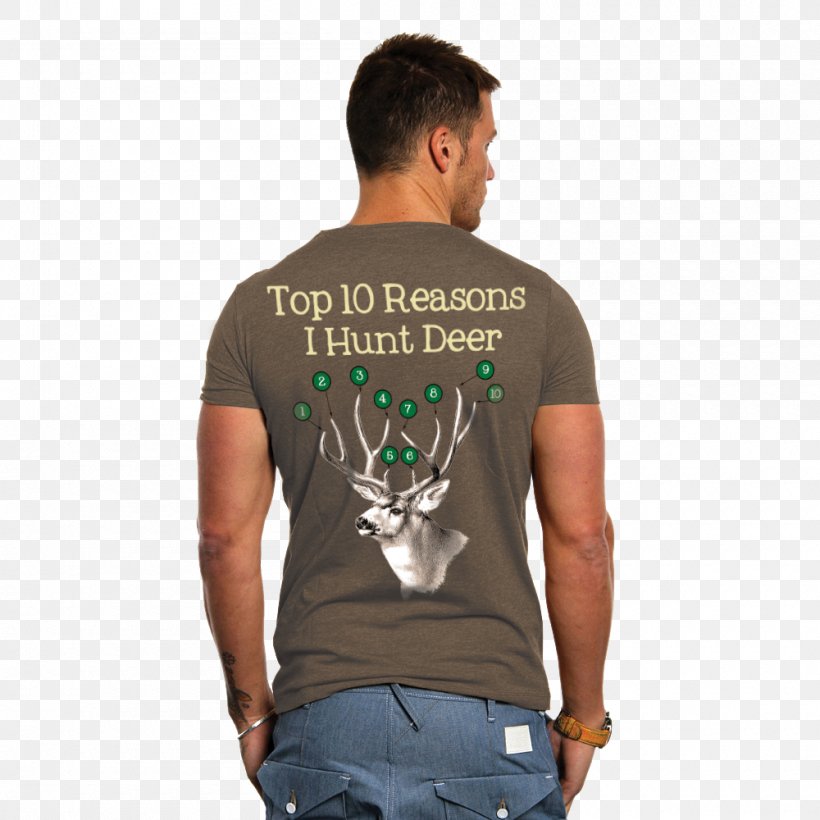Long-sleeved T-shirt Long-sleeved T-shirt Clothing, PNG, 1000x1000px, Tshirt, Camping, Clothing, Deer, Deer Hunting Download Free