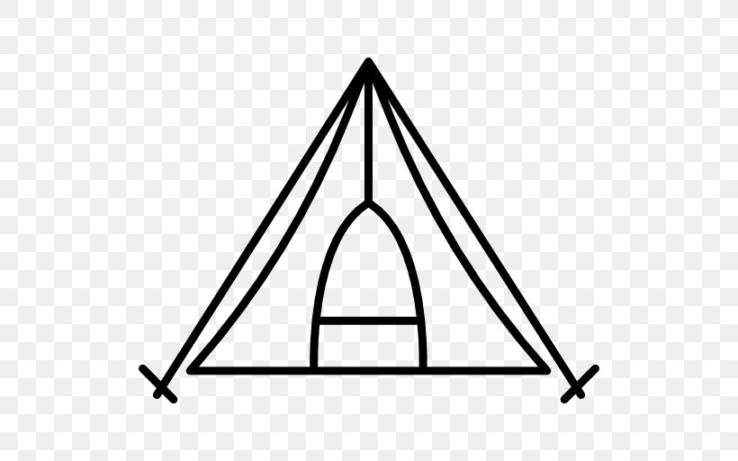 Tent Camping Clip Art, PNG, 512x512px, Tent, Area, Black, Black And White, Camping Download Free