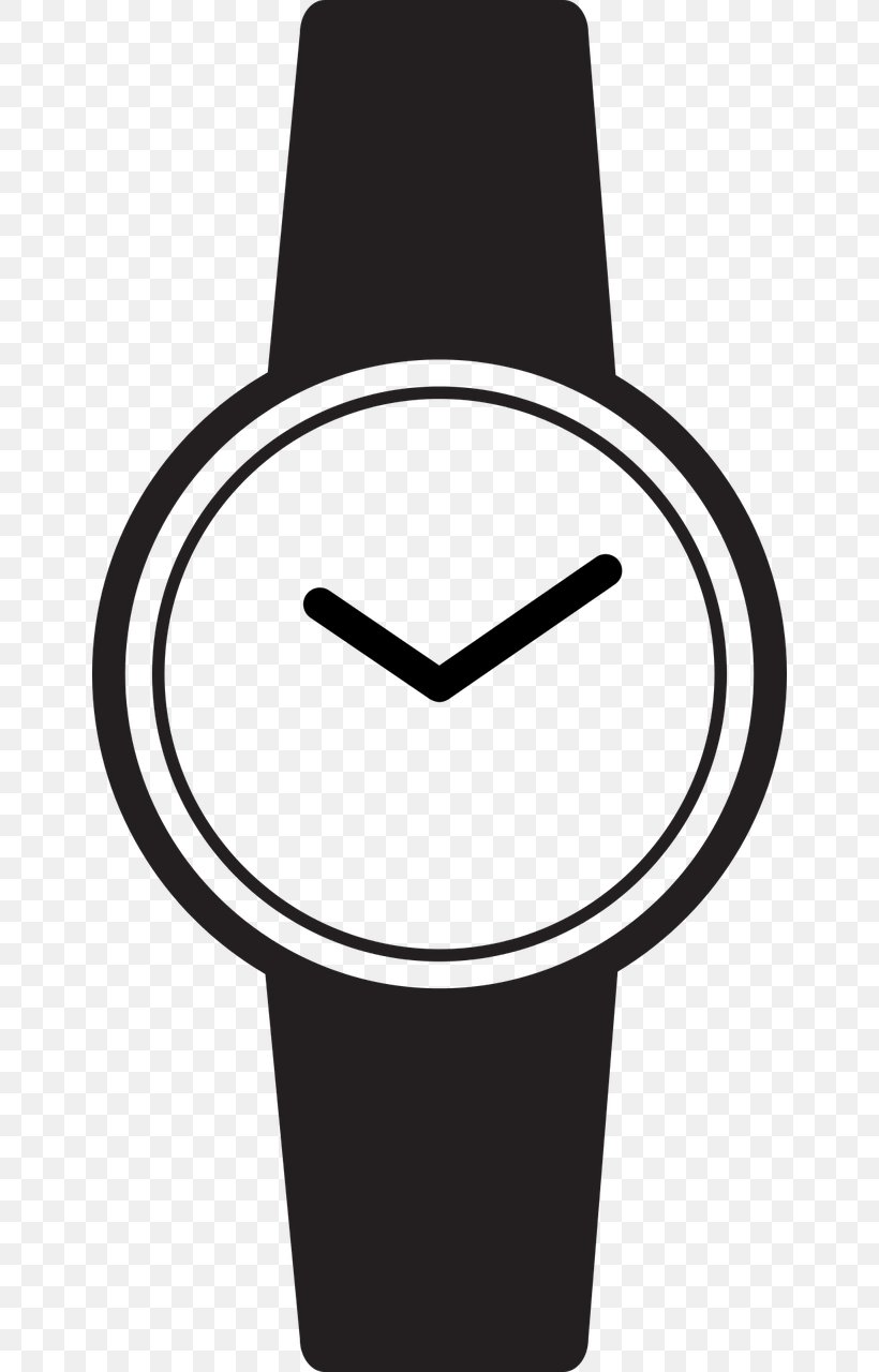 Apple Watch Clock Clip Art, PNG, 648x1280px, Watch, Apple Watch, Automatic Watch, Black And White, Bracelet Download Free