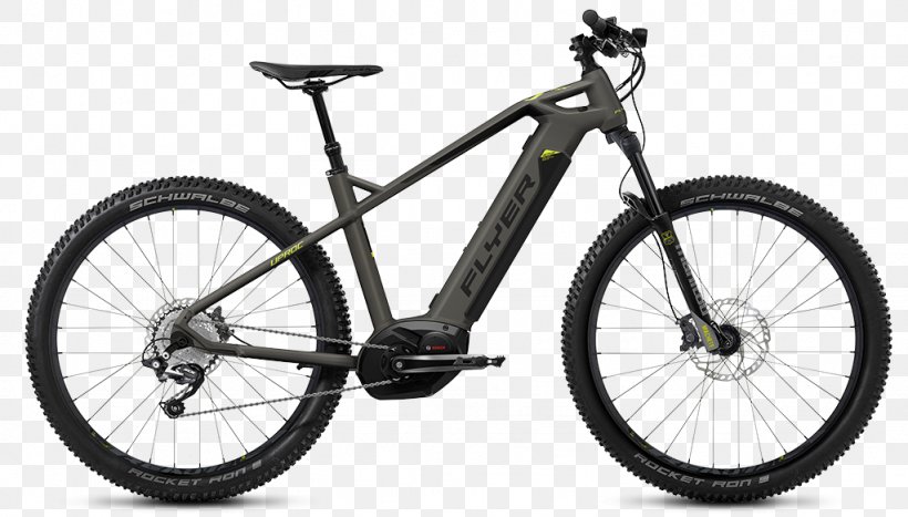 Electric Bicycle Mountain Bike Flyer Pedelec, PNG, 1024x584px, Bicycle, Bicycle Accessory, Bicycle Drivetrain Part, Bicycle Fork, Bicycle Frame Download Free