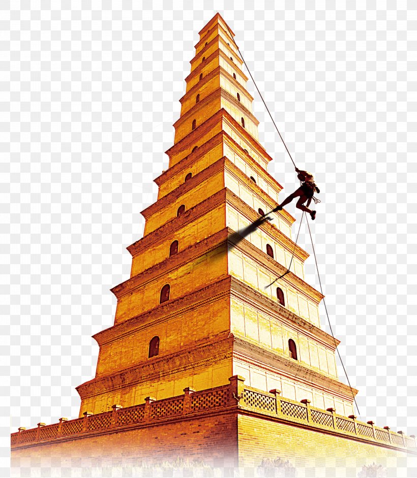 Giant Wild Goose Pagoda Chinese Pagoda Temple Tower, PNG, 4575x5251px, Giant Wild Goose Pagoda, Art, Building, Chinese Pagoda, Drawing Download Free