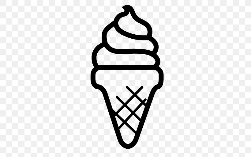Ice Cream Cones Sundae Gelato, PNG, 512x512px, Ice Cream, Black And White, Candy, Cream, Cream Cheese Download Free