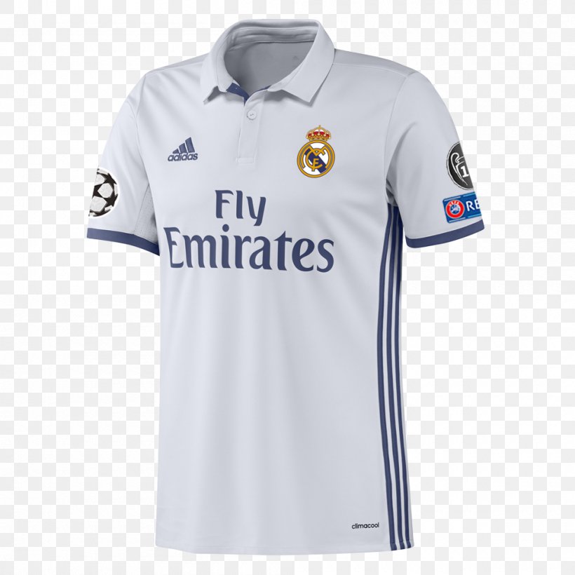 Real Madrid C.F. UEFA Champions League T-shirt La Liga Jersey, PNG, 1000x1000px, Real Madrid Cf, Active Shirt, Brand, Clothing, Collar Download Free