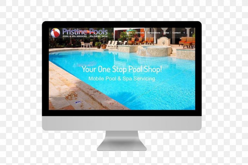 Swimming Pools Website Social Media Marketing Web Design, PNG, 1030x687px, Swimming Pools, Brand, Computer Monitor, Computer Monitors, Display Advertising Download Free