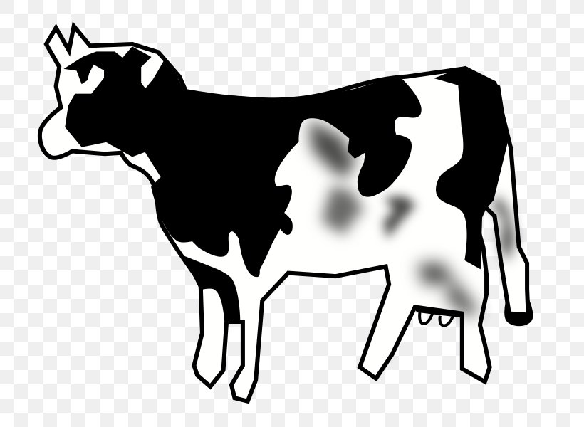 Dairy Cattle Baka Ox Clip Art, PNG, 800x600px, Dairy Cattle, Baka, Black, Black And White, Canidae Download Free