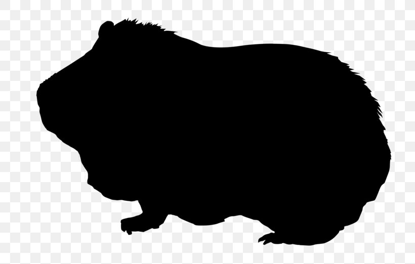 Guinea Pig Silhouette Drawing Clip Art, PNG, 800x522px, Guinea Pig, Black, Black And White, Can Stock Photo, Drawing Download Free