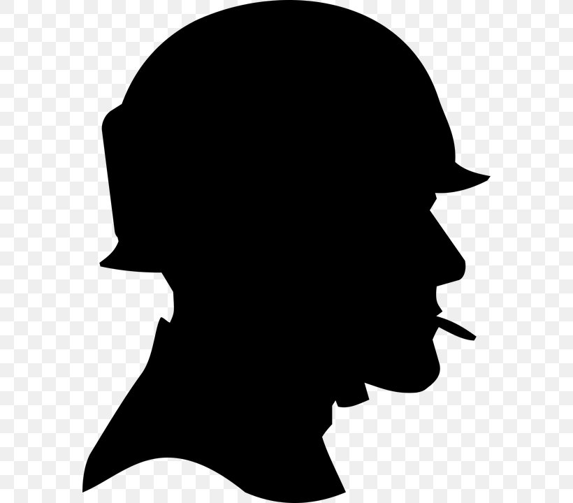 Soldier Silhouette Clip Art, PNG, 584x720px, Soldier, Army, Black, Black And White, Forehead Download Free