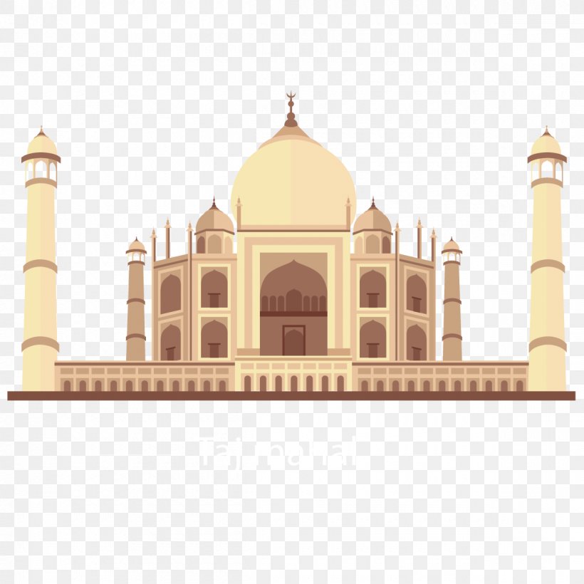Taj Mahal Landmark Illustration, PNG, 1200x1200px, Taj Mahal, Arch, Architecture, Building, Facade Download Free