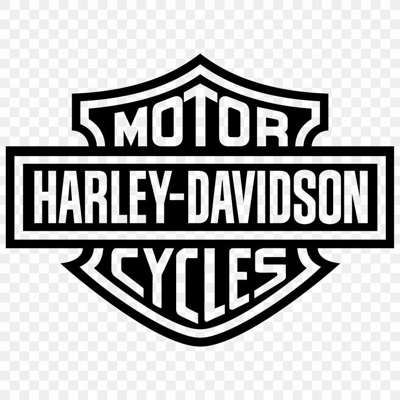 Harley-Davidson Logo Motorcycle Decal Clip Art, PNG, 2400x2400px, Harleydavidson, Area, Black And White, Brand, Decal Download Free