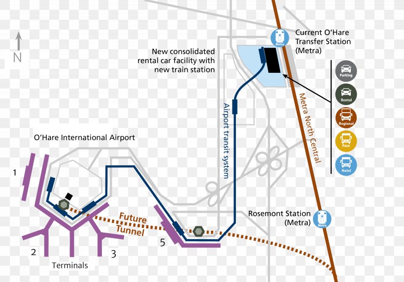 O'Hare International Airport O'Hare, Chicago Chicago Union Station Rail Transport Train, PNG, 3111x2177px, Chicago Union Station, Area, Chicago, Chicago Loop, Diagram Download Free