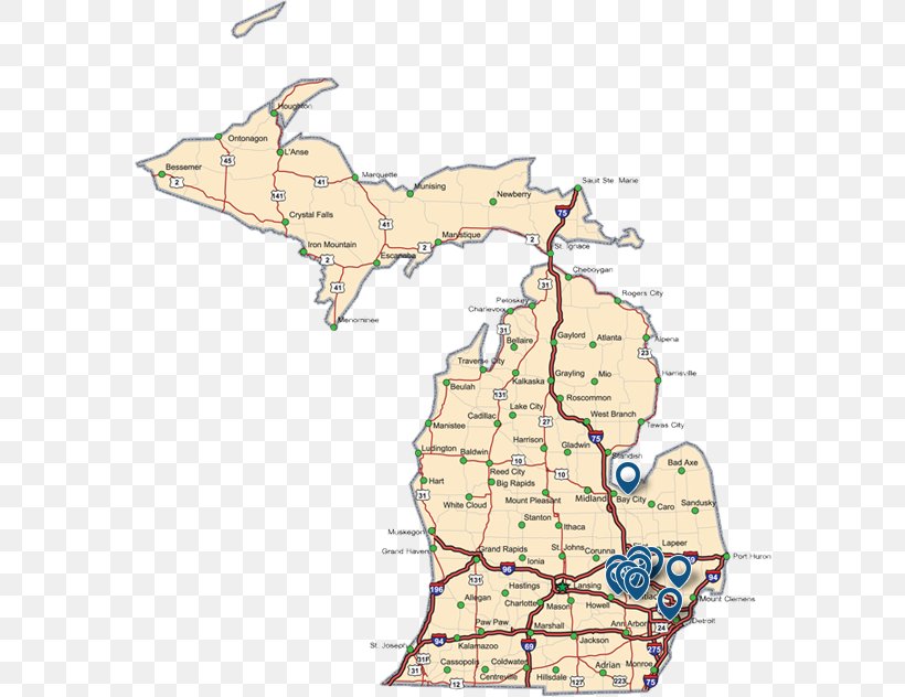 Road Map Upper Peninsula Of Michigan City, PNG, 578x632px, Map, Area, Carta Geografica, Cartography, City Download Free