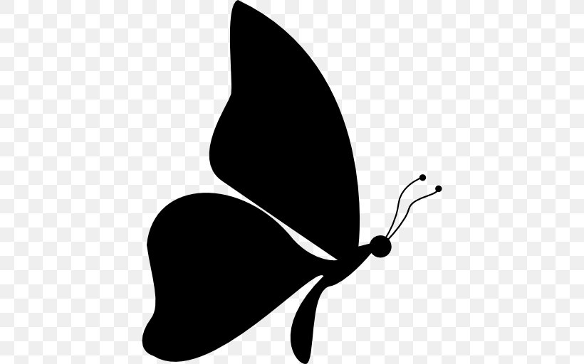 Butterfly Insect Silhouette Clip Art, PNG, 512x512px, Butterfly, Animal, Black, Black And White, Insect Download Free