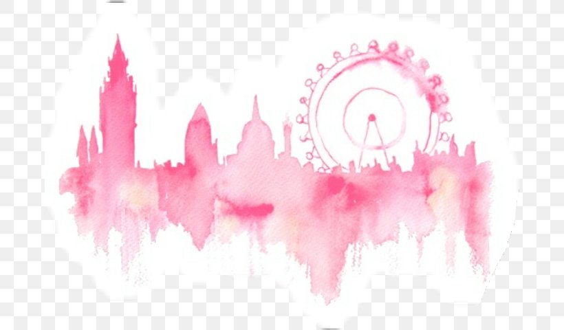 London Watercolor Painting Drawing Skyline, PNG, 690x480px, London, Art, Art Museum, Artist, Canvas Download Free