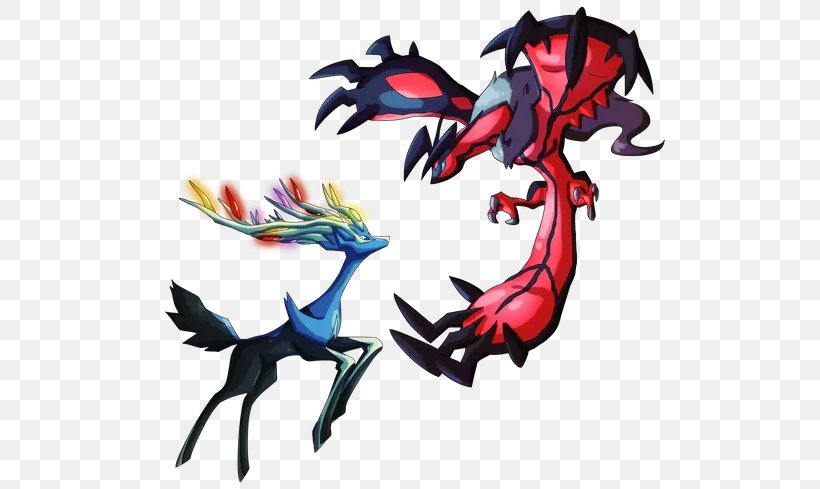 Pokémon X And Y Pokémon GO Xerneas And Yveltal, PNG, 602x489px, Pokemon Go, Art, Dragon, Drawing, Fictional Character Download Free