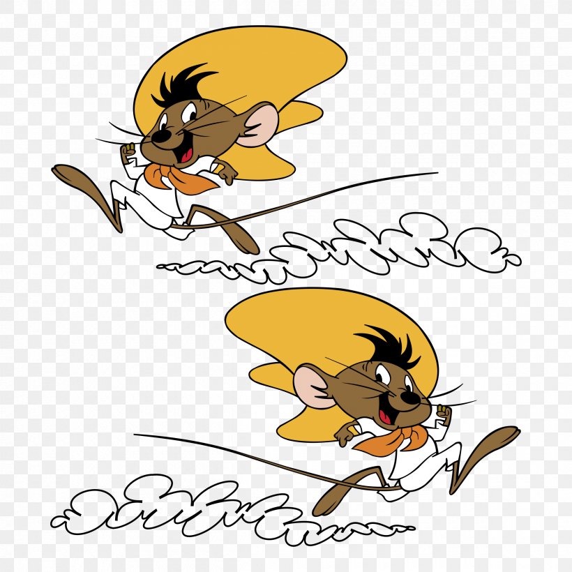 Speedy Gonzales Looney Tunes Animated Cartoon Logo, PNG, 2400x2400px, Speedy Gonzales, Animated Cartoon, Art, Artwork, Bee Download Free