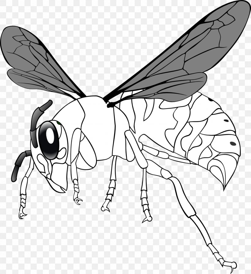 Bee Line Art Clip Art, PNG, 1280x1397px, Bee, Art, Arthropod, Artwork, Black And White Download Free
