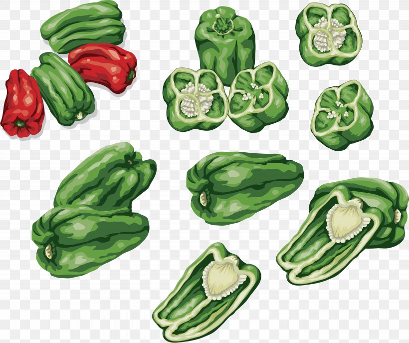 Bell Pepper Chili Pepper Vegetable Food, PNG, 5500x4609px, Bell Pepper, Bell Peppers And Chili Peppers, Capsicum Annuum, Chili Pepper, Commodity Download Free