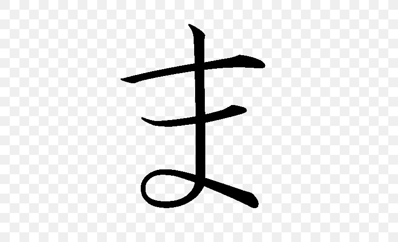 Hiragana Kanji Japanese Chinese Characters Ma, PNG, 500x500px, Hiragana, Alphabet, Black And White, Chinese Characters, Furniture Download Free