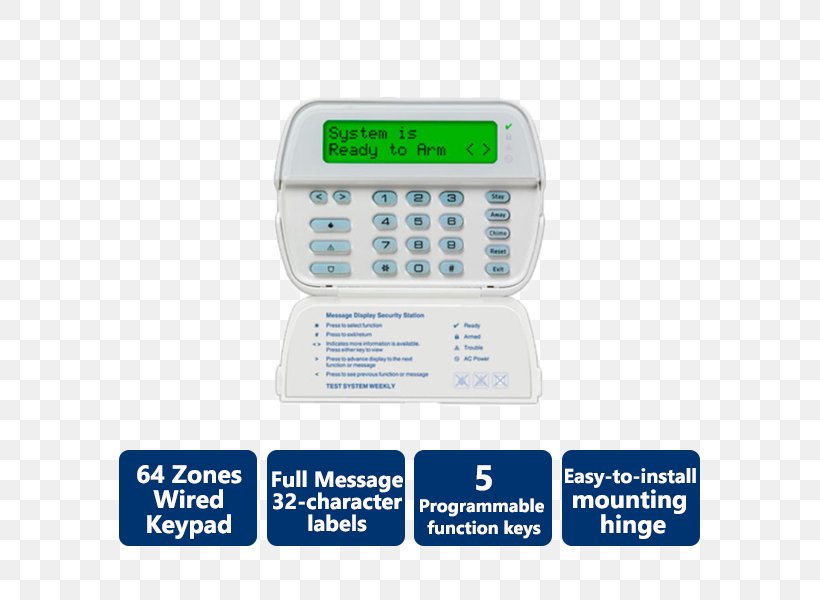 Security Alarms & Systems Power Series DSC PowerSeries RFK5500 ADT Security Services Home Security, PNG, 600x600px, Security Alarms Systems, Adt Security Services, Calculator, Glass Break Detector, Hardware Download Free