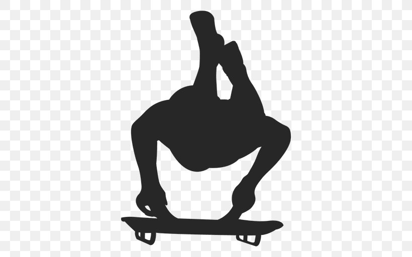 Silhouette Skeleton Winter Sport Skateboarding, PNG, 512x512px, Silhouette, Arm, Balance, Black, Black And White Download Free