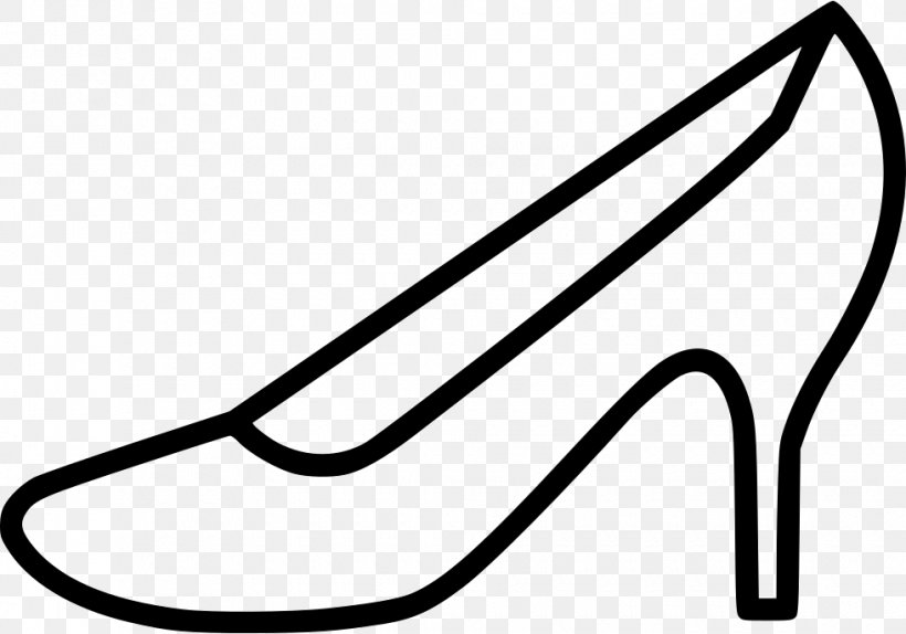Clip Art Product Design High-heeled Shoe Line, PNG, 980x686px, Highheeled Shoe, Black, Black And White, Black M, Footwear Download Free