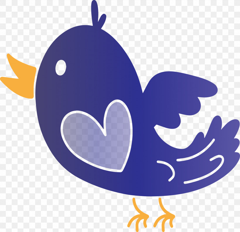 Purple Wing Butterfly Heart Logo, PNG, 3000x2899px, Cute Bird, Butterfly, Cartoon Bird, Heart, Logo Download Free