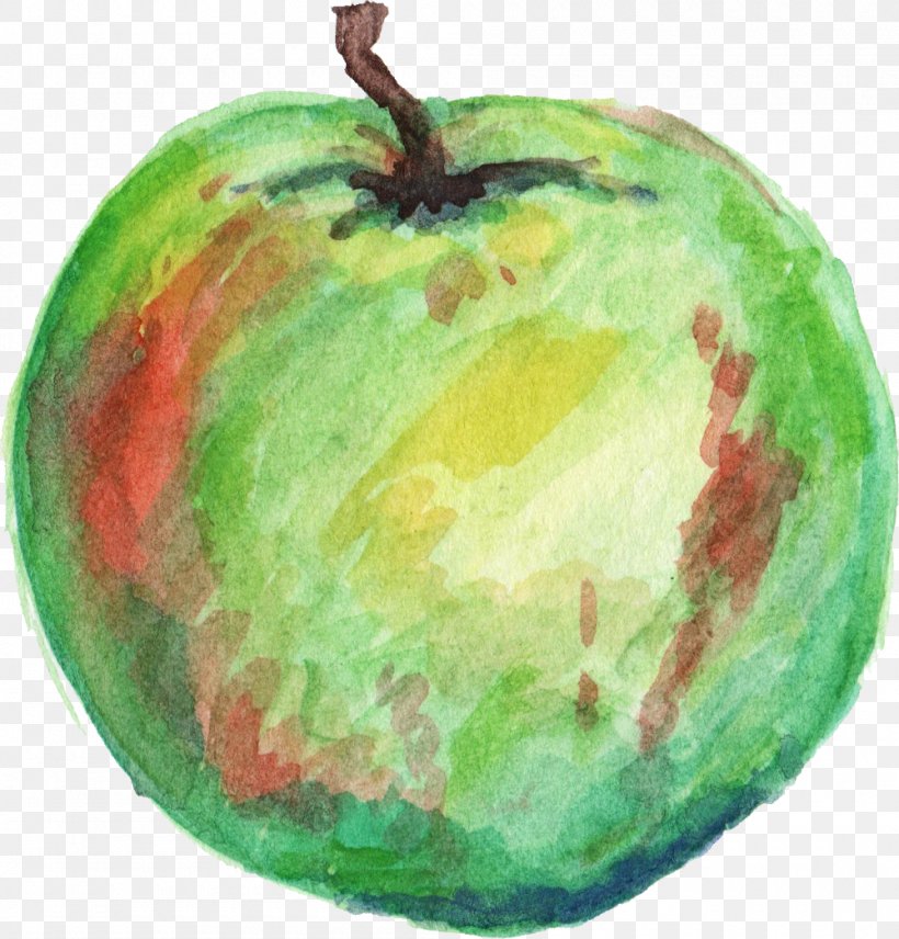 Apple Watercolor Painting Fuji, PNG, 1000x1044px, Apple, Christmas Ornament, Color, Food, Fruit Download Free