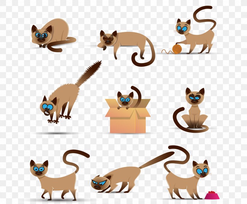 Siamese Cat Abyssinian Kitten Dog Clip Art, PNG, 2362x1957px, Siamese Cat, Abyssinian, Animal, Animal Figure, Canidae Download Free
