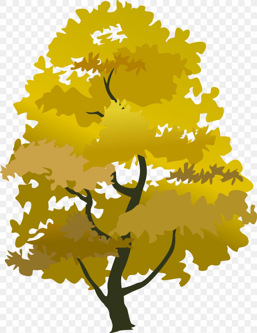 Tree Yellow Autumn Clip Art, PNG, 2723x3525px, Tree, Art, Autumn, Birch, Black And White Download Free