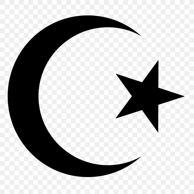 Star And Crescent Symbols Of Islam, PNG, 1600x1600px, Star And Crescent, Artwork, Black And White, Crescent, Culture Download Free