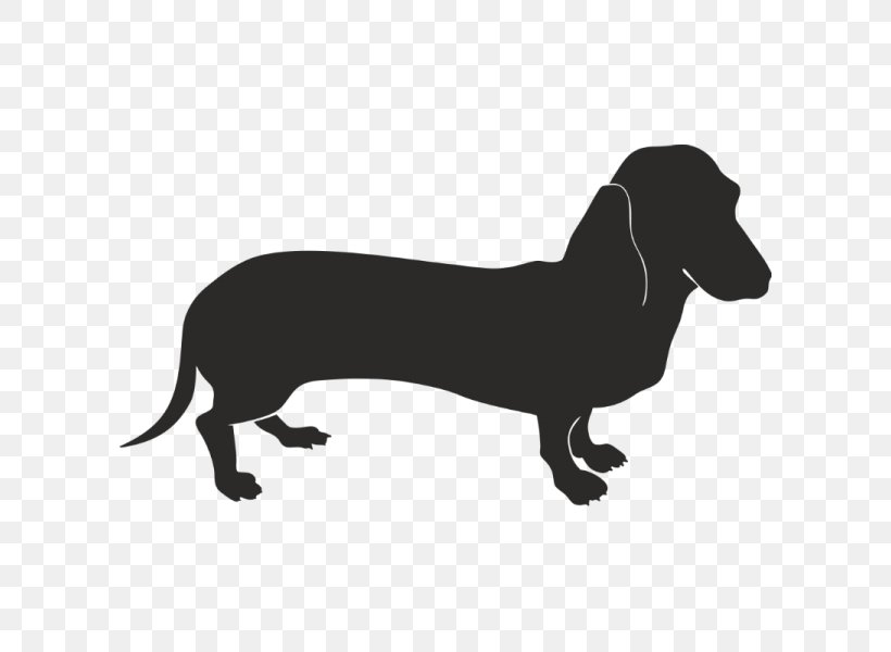 Dachshund Labrador Retriever Pet Sticker Clip Art, PNG, 600x600px, Dachshund, Black And White, Carnivoran, Decal, Dog Download Free