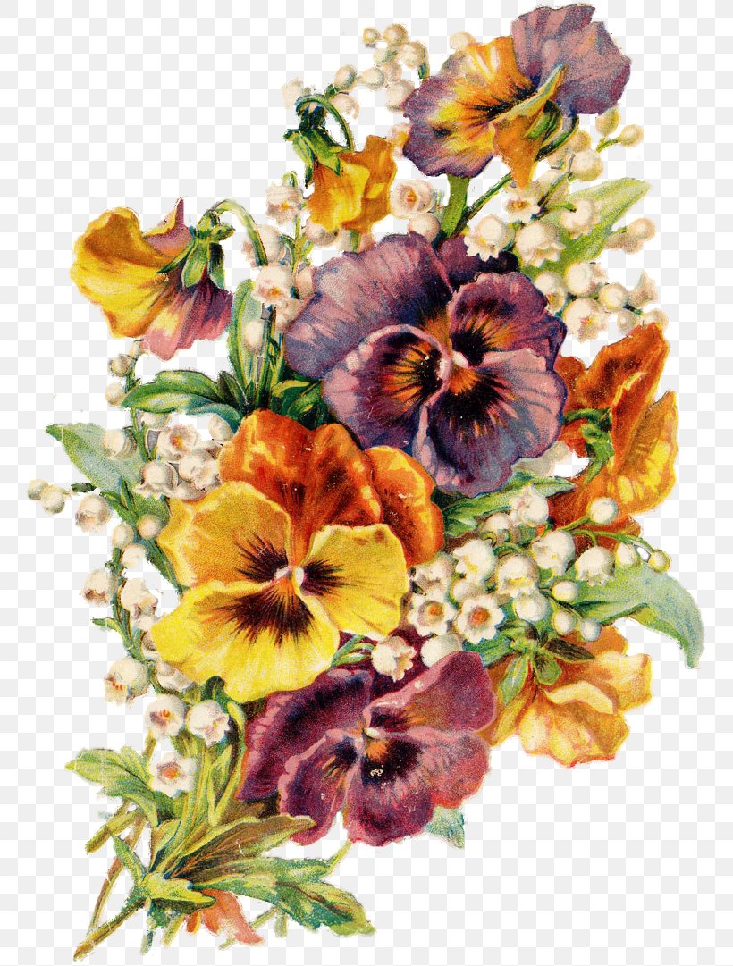 Floral Design Cut Flowers Pansy Drawing, PNG, 761x1081px, Floral Design, Annual Plant, Art, Cut Flowers, Drawing Download Free