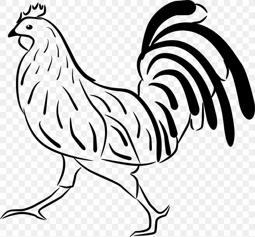 Rooster Chinese New Year Chicken Chinese Zodiac Clip Art, PNG, 2400x2231px, Rooster, Animal Figure, Beak, Bird, Black And White Download Free