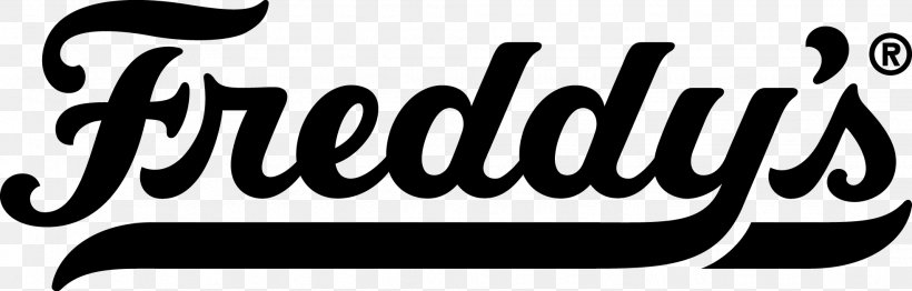 Freddy's Frozen Custard & Steakburgers Steak Burger Hamburger, PNG, 1964x629px, Steak Burger, Black And White, Brand, Calligraphy, Custard Download Free