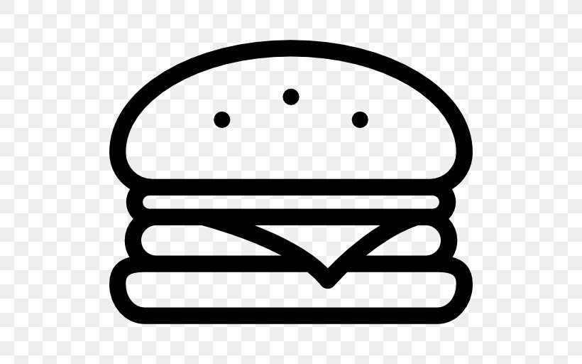 Hamburger Cheeseburger Junk Food Chophouse Restaurant Fast Food, PNG, 512x512px, Hamburger, Area, Barbecue, Black, Black And White Download Free