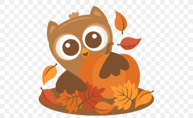 Owl Autumn Thanksgiving Clip Art, PNG, 500x500px, Owl, Autumn, Beak, Bird, Bird Of Prey Download Free