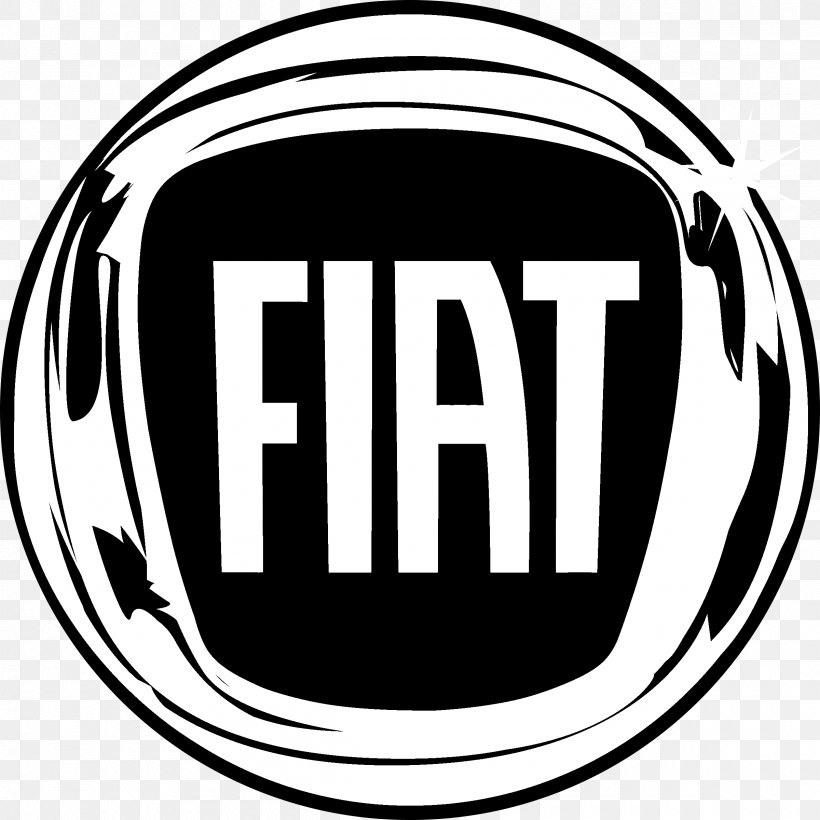 Fiat Automobiles Car Fiat Ducato Fiat 500, PNG, 2400x2400px, Fiat, Area, Black And White, Brand, Car Download Free