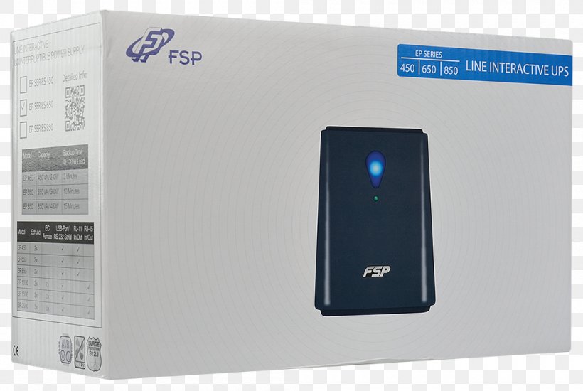 UPS 850 VA FSP Fortron EP850 USB Power Supply Unit Computer, PNG, 1000x671px, Ups, Computer, Computer Hardware, Computer Servers, Electric Battery Download Free