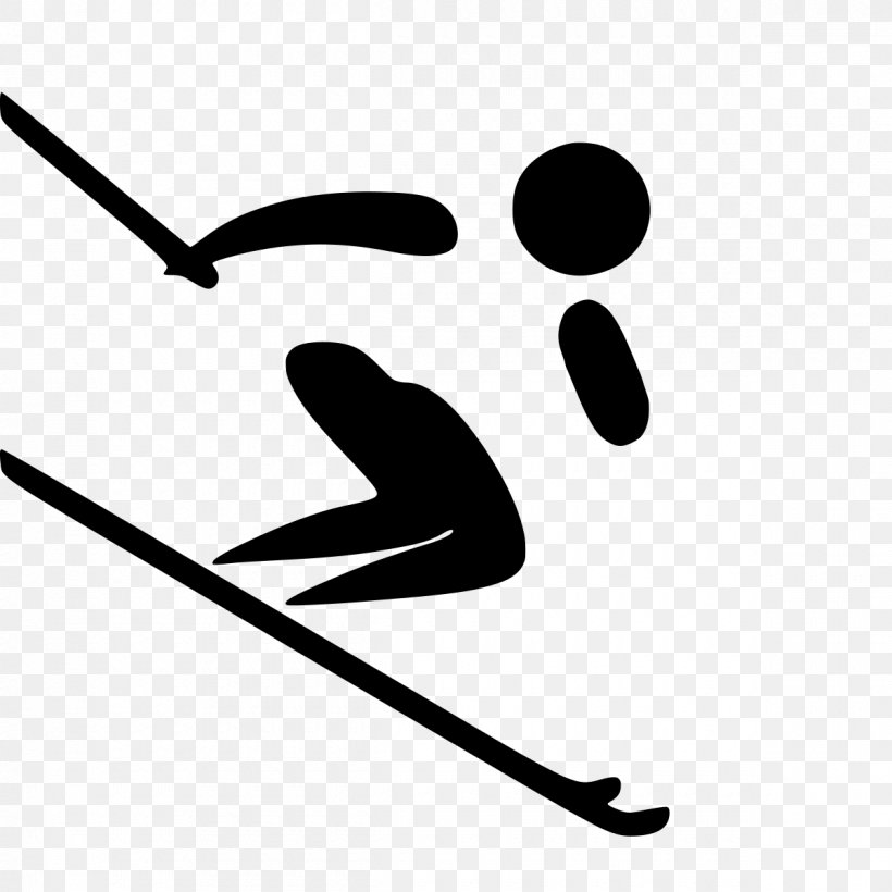 Winter Olympic Games Alpine Skiing Cross-country Skiing Downhill, PNG, 1200x1200px, Winter Olympic Games, Alpine Skiing, Area, Artwork, Black Download Free