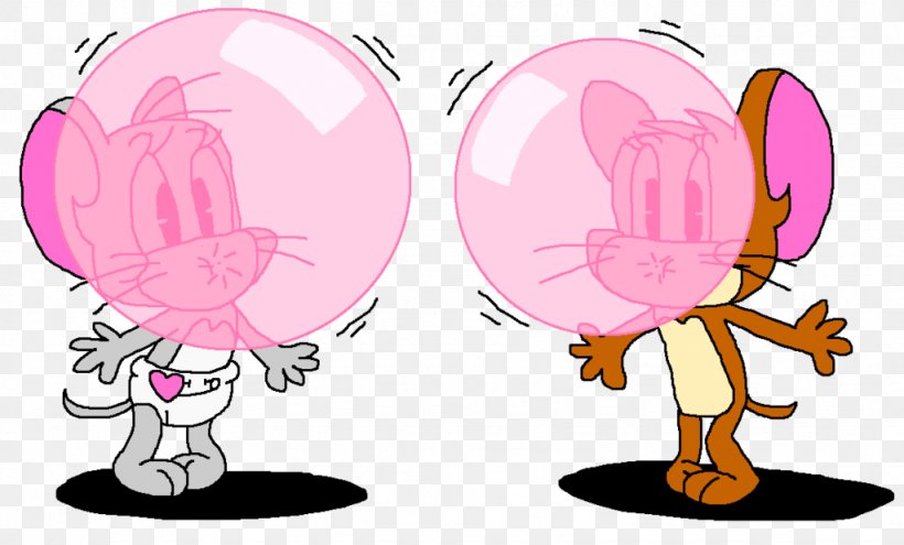 Bubble Gum Tom And Jerry Gums, PNG, 1024x619px, Watercolor, Cartoon, Flower, Frame, Heart Download Free