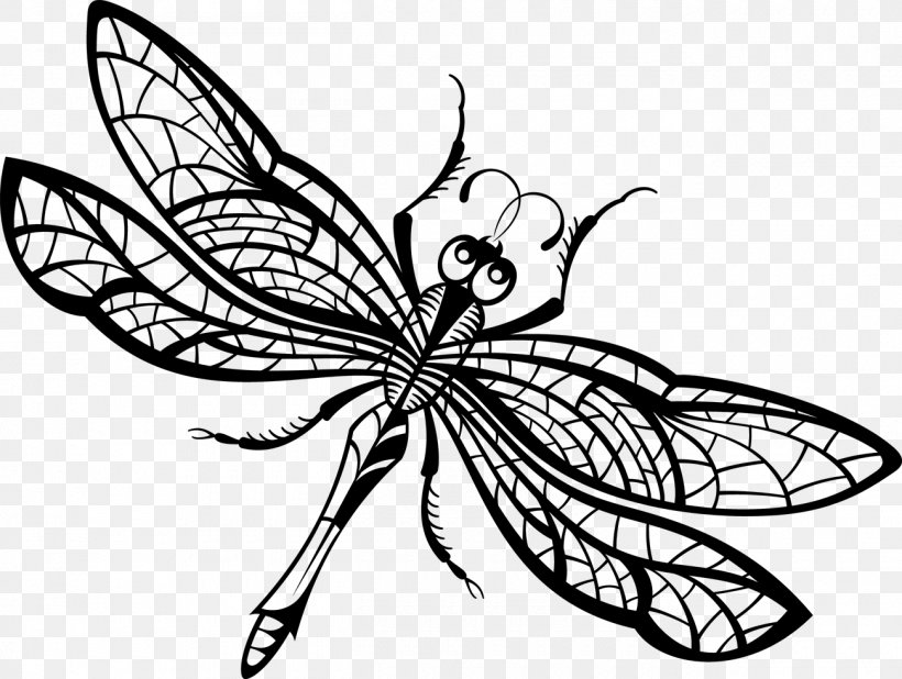 Drawing Dragonfly Insect, PNG, 1300x981px, Drawing, Artwork, Black And White, Brush Footed Butterfly, Butterfly Download Free