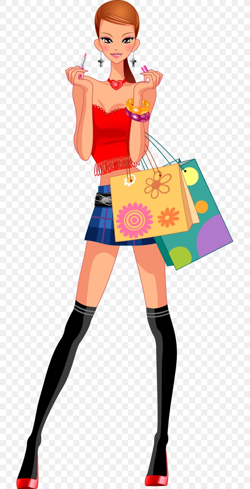 Shopping Woman Clip Art, PNG, 711x1600px, Watercolor, Cartoon, Flower, Frame, Heart Download Free