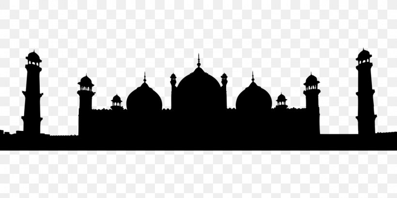 Badshahi Mosque Al-Masjid An-Nabawi Masjid Sultan Sheikh Zayed Mosque Sultan Ahmed Mosque, PNG, 1280x640px, Badshahi Mosque, Almasjid Annabawi, Black And White, Green Mosque, Islam Download Free