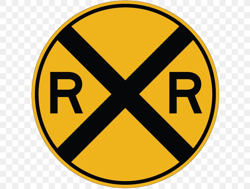 Rail Transport Train Level Crossing Traffic Sign Road, PNG, 620x620px, Rail Transport, Area, Brand, Decal, Highway Download Free