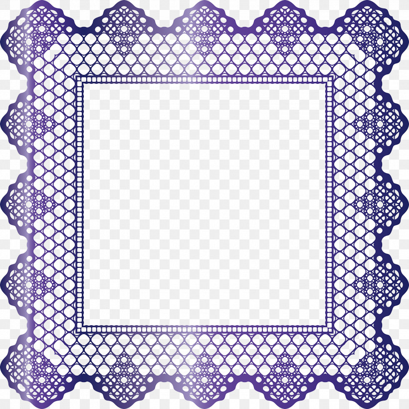 Square Lace, PNG, 3000x3000px, Square Lace, Interior Design, Picture Frame, Purple, Rectangle Download Free