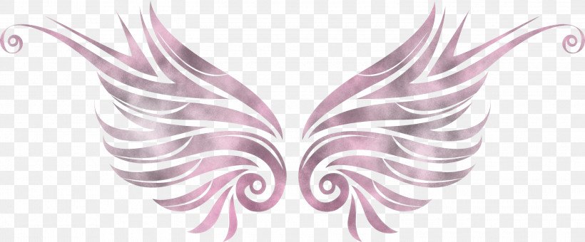 Wings Bird Wings Angle Wings, PNG, 3000x1245px, Wings, Angle Wings, Bird Wings, Feather, Pink Download Free