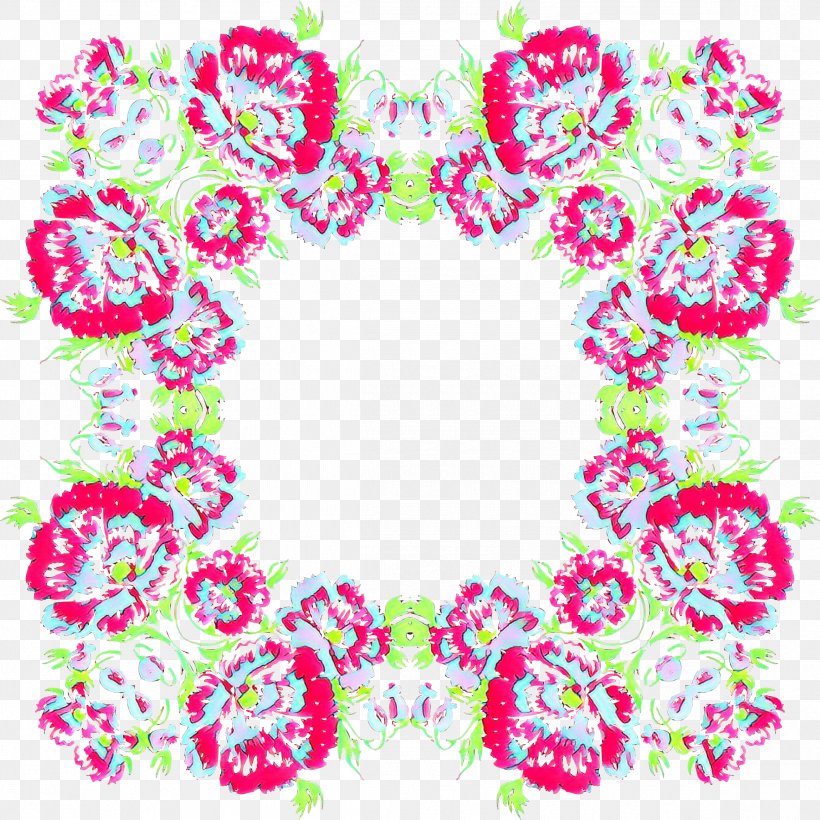 Pink Flower Cartoon, PNG, 2332x2332px, Floral Design, Cut Flowers, Flower, Lei, Magenta Download Free