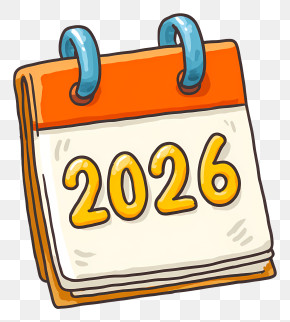 2026 Desk Calendar - 2025 Calendar Illustration PNG