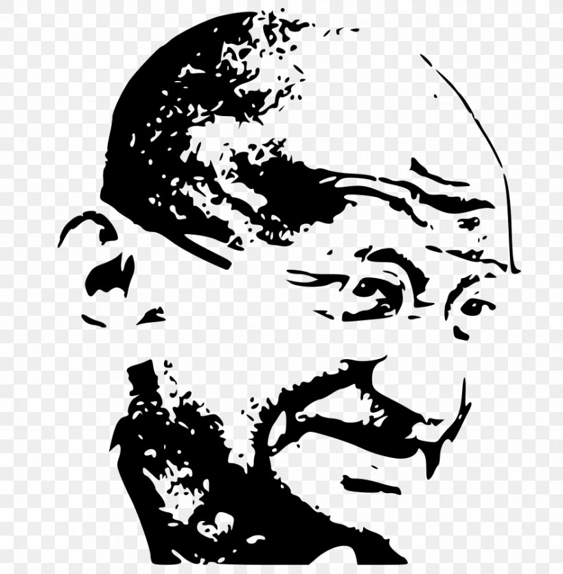 Gandhi Jayanti Clip Art, PNG, 882x900px, Gandhi Jayanti, Art, Artwork, Black, Black And White Download Free